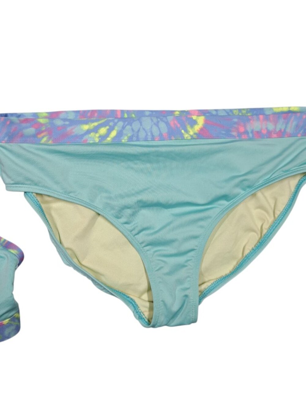 Lands End Girls Swimsuit Bikini Rash Guard Long Sleeve 16 XL Tie Dye Purple Set - Picture 4 of 9